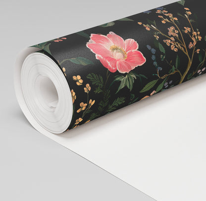 Ruby Petals Wallpaper - Painted Paper