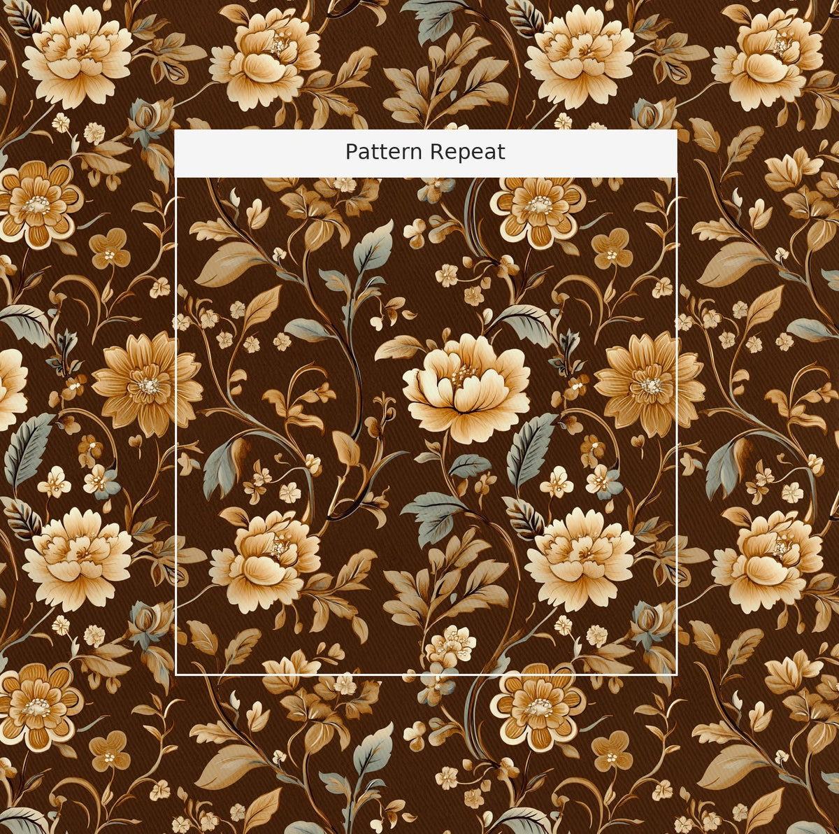 Russet Garden - Fabric - Painted Paper