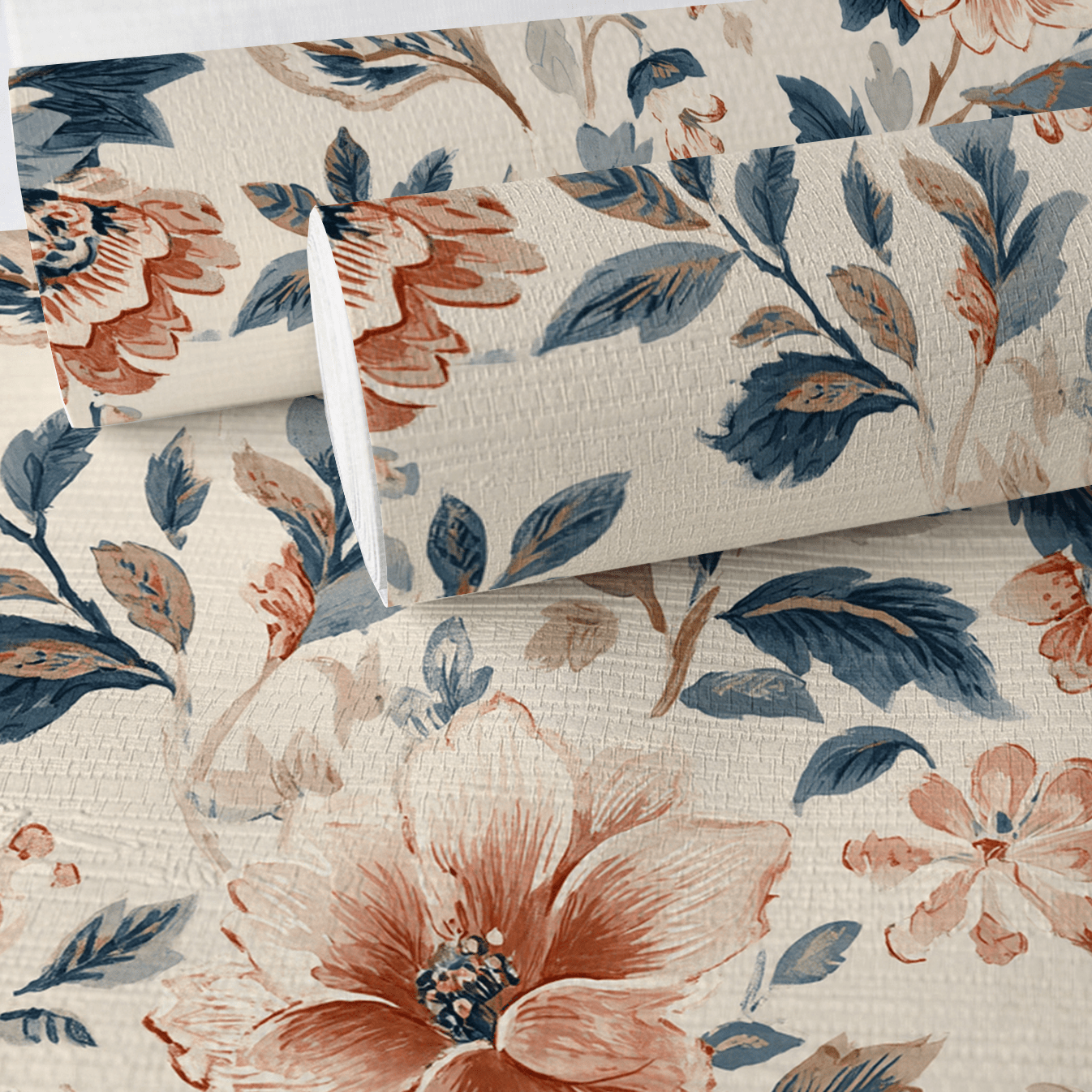 Rust & Rose Faux Grasscloth Wallpaper - Painted Paper