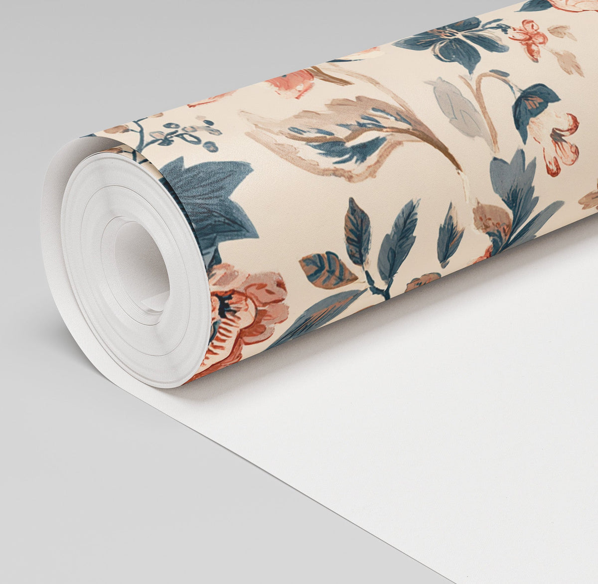 Rusty Paper Roses Backround Rust & Rose Wallpaper โ Painted Paper