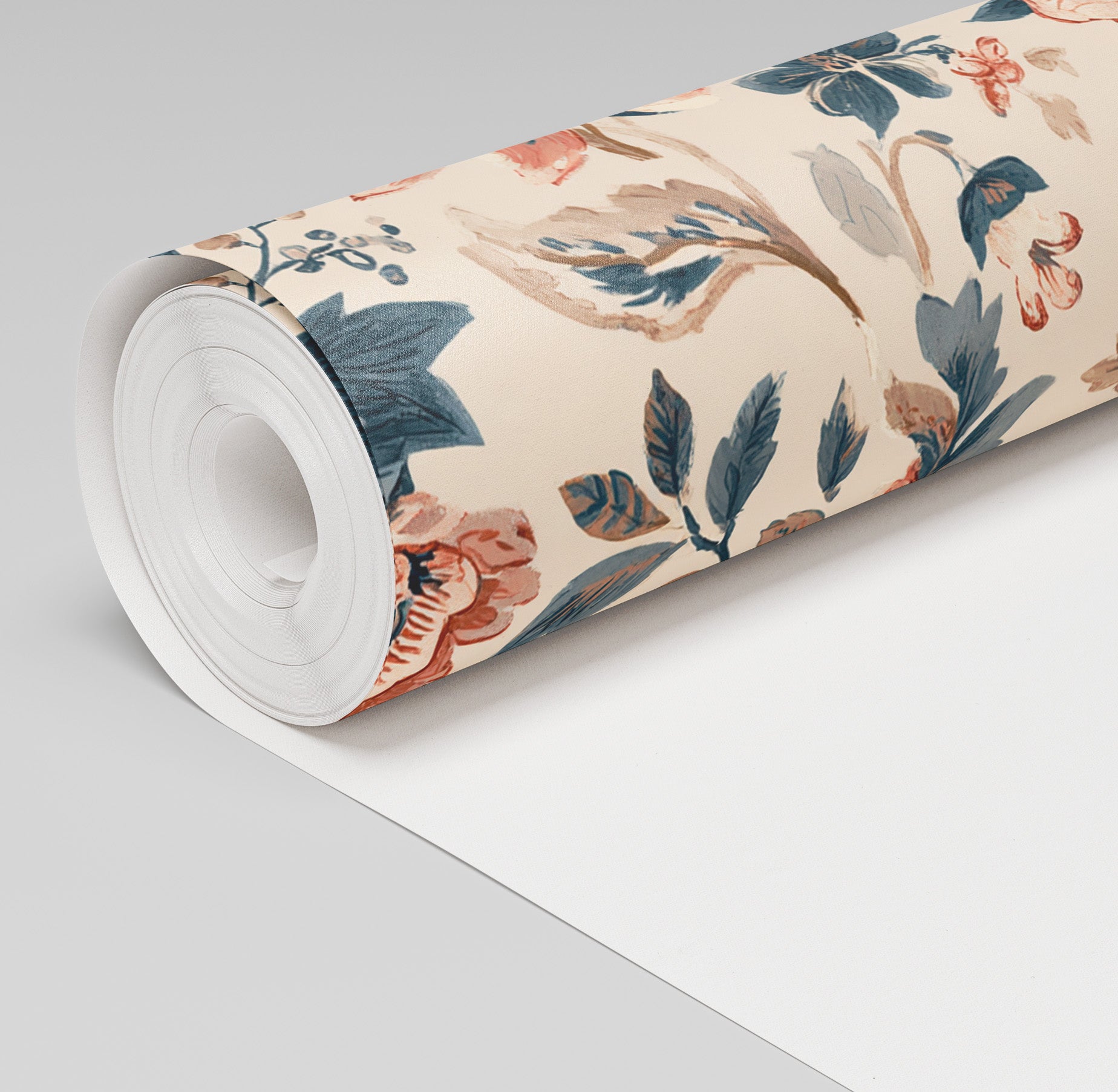 Rust & Rose Wallpaper - Painted Paper