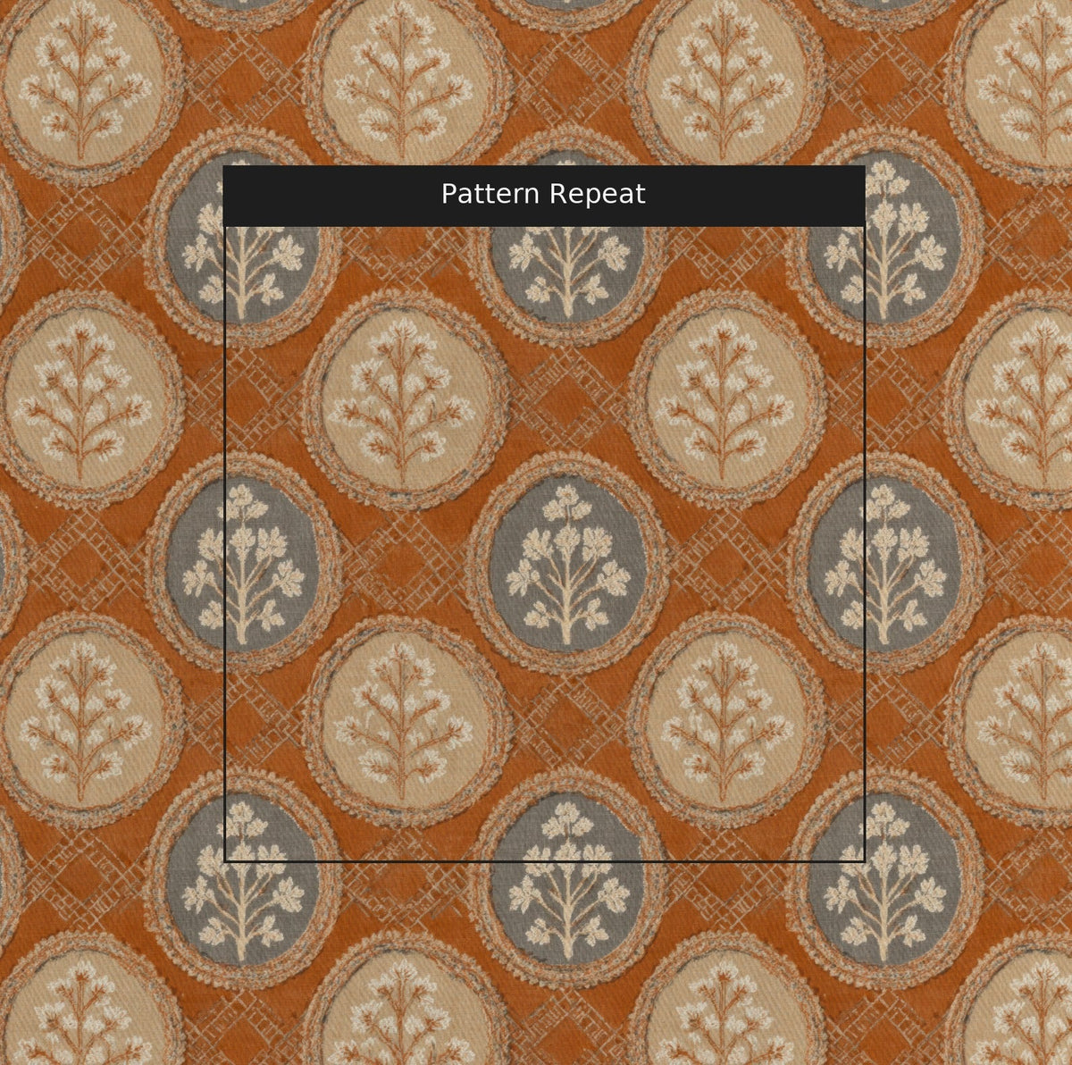 Rustic Medallion - Fabric - Painted Paper
