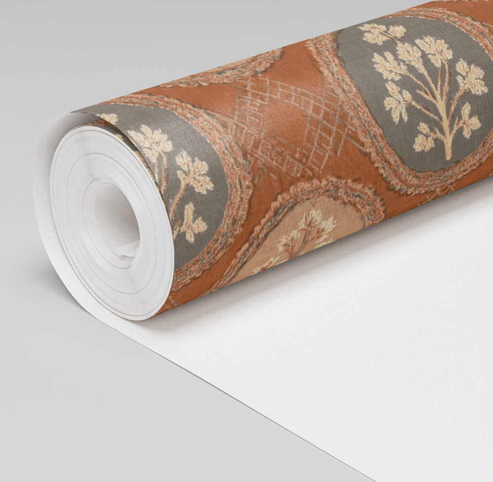 Rustic Medallion Wallpaper - Painted Paper