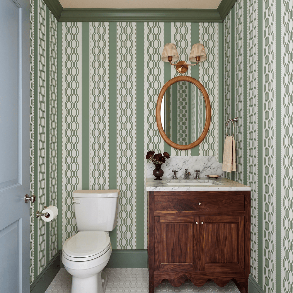 Sage Soiree Wallpaper - Painted Paper