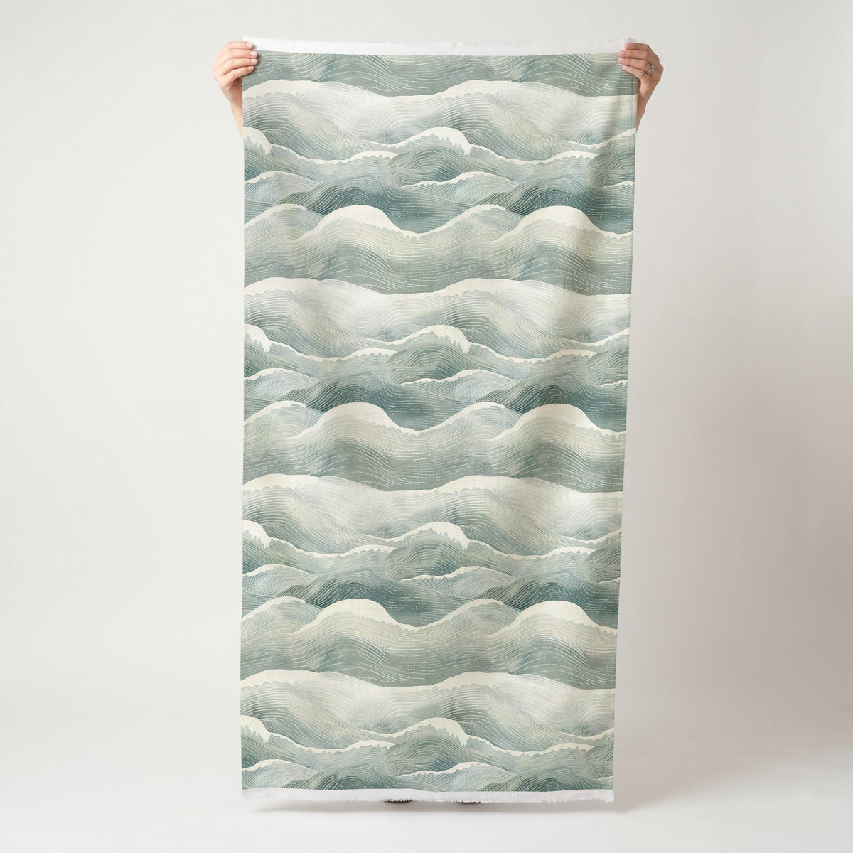 Saltwater Waves - Fabric - Painted Paper