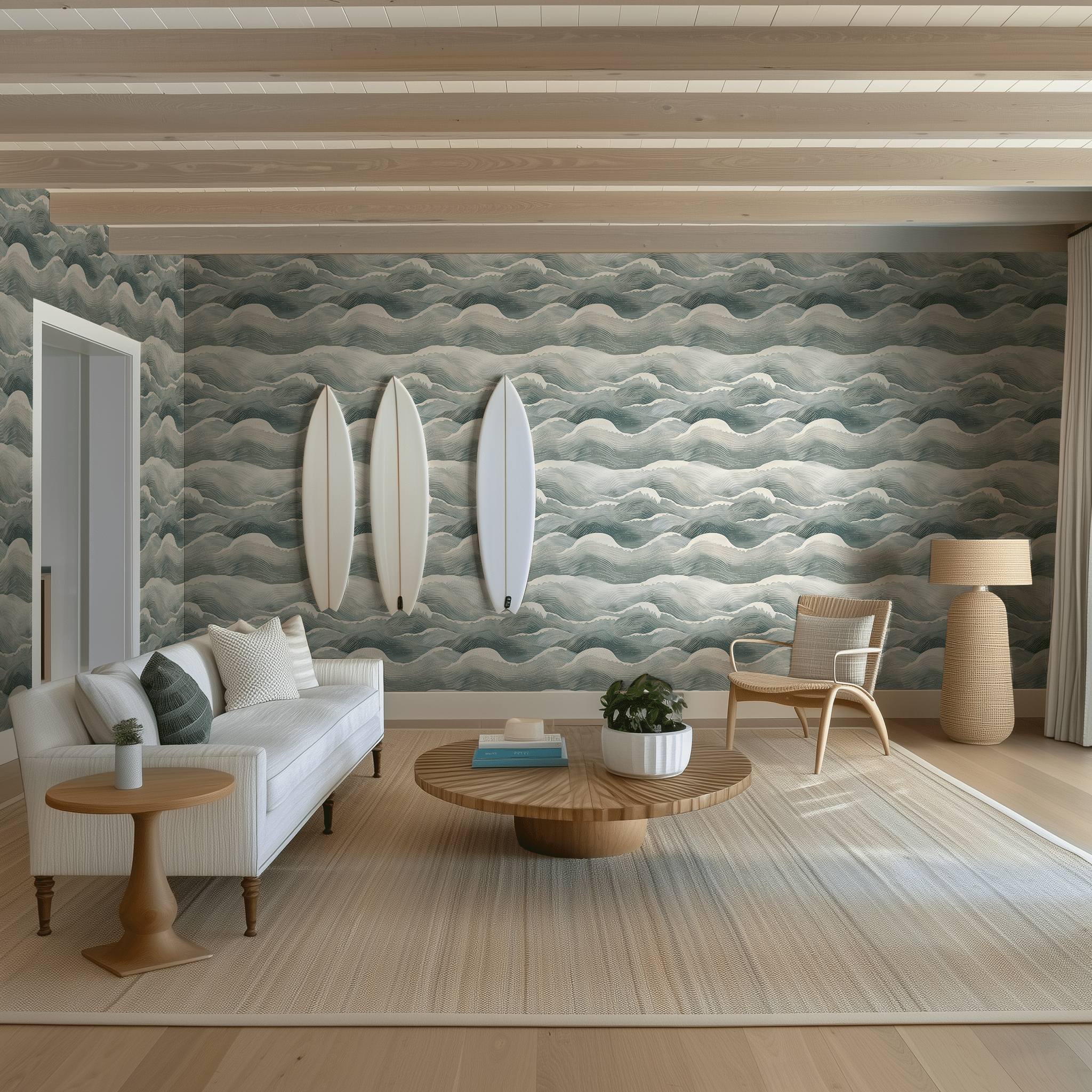 Saltwater Waves Wallpaper - Painted Paper
