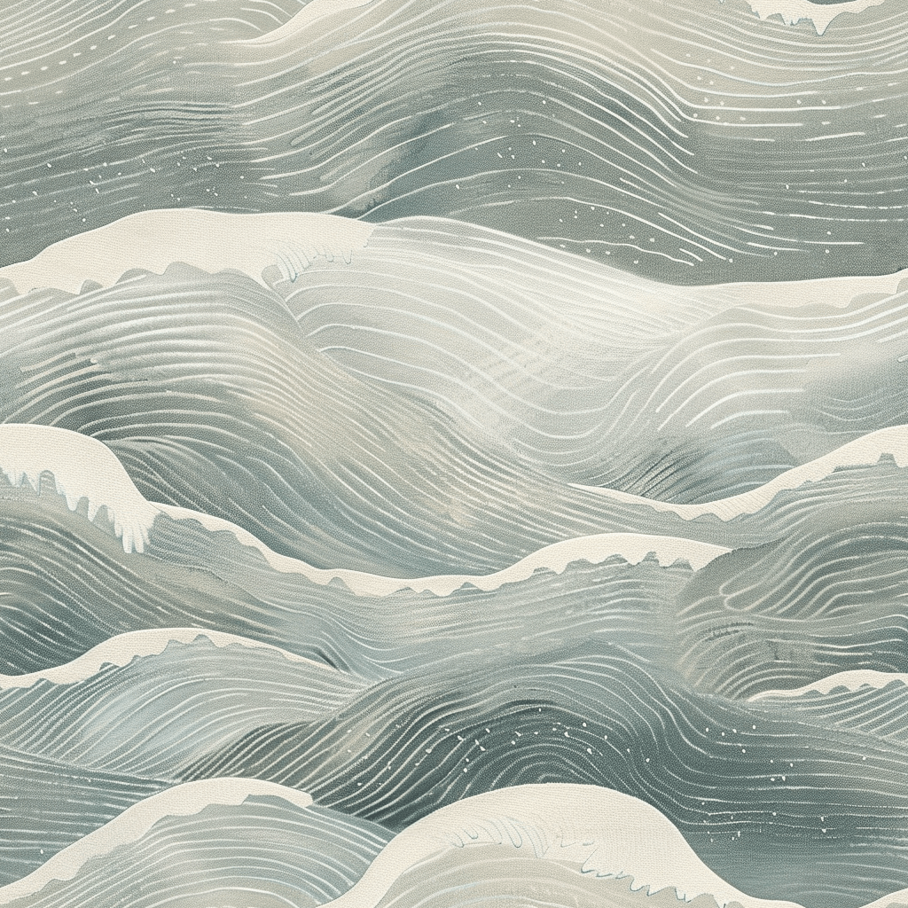 Saltwater Waves Wallpaper - Painted Paper
