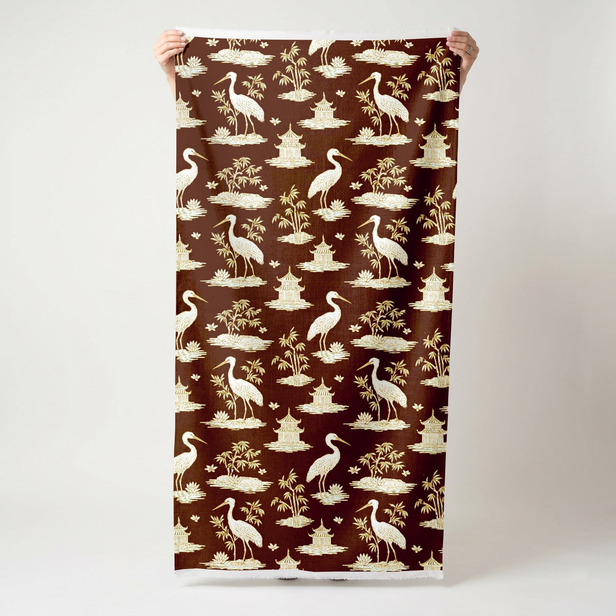 Sandhill Cranes - Fabric - Painted Paper