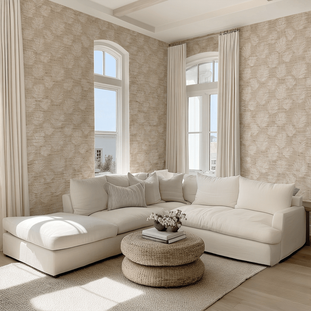 Sandswept Faux Grasscloth Wallpaper - Painted Paper