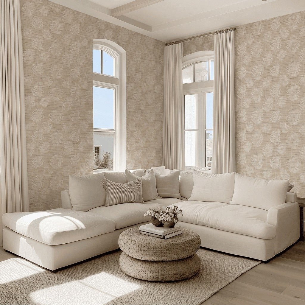 Sandswept Faux Grasscloth Wallpaper - Painted Paper