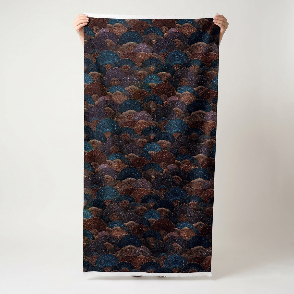 Scallop Mirage - Fabric - Painted Paper
