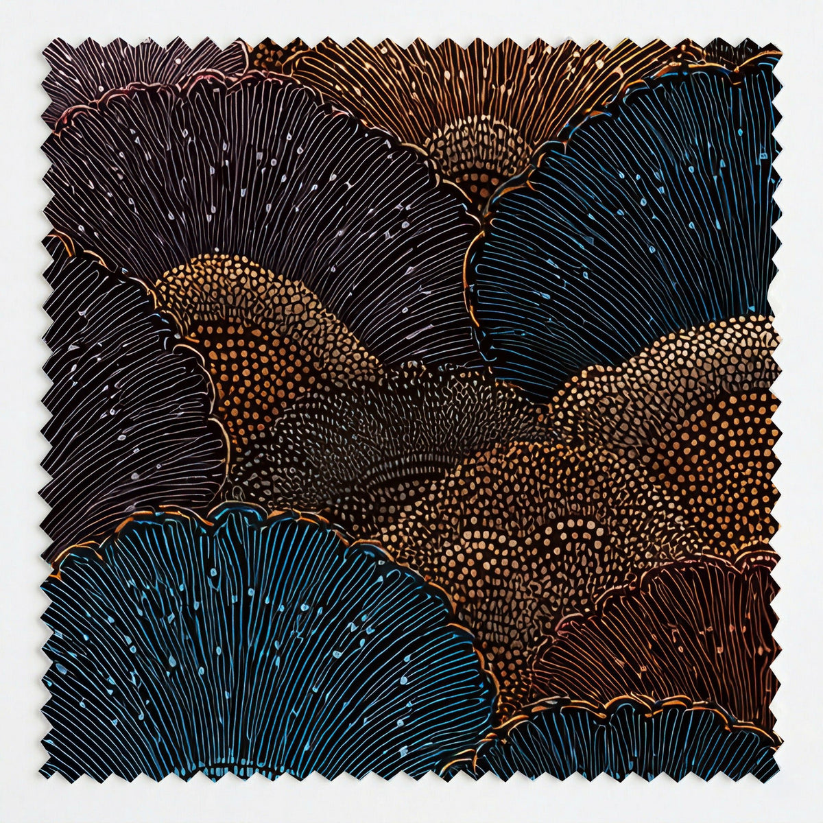 Scallop Mirage - Fabric - Painted Paper