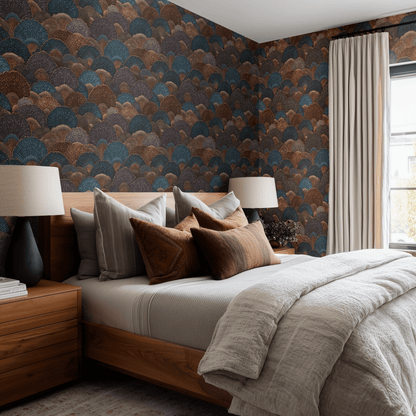 Scallop Mirage Wallpaper - Painted Paper