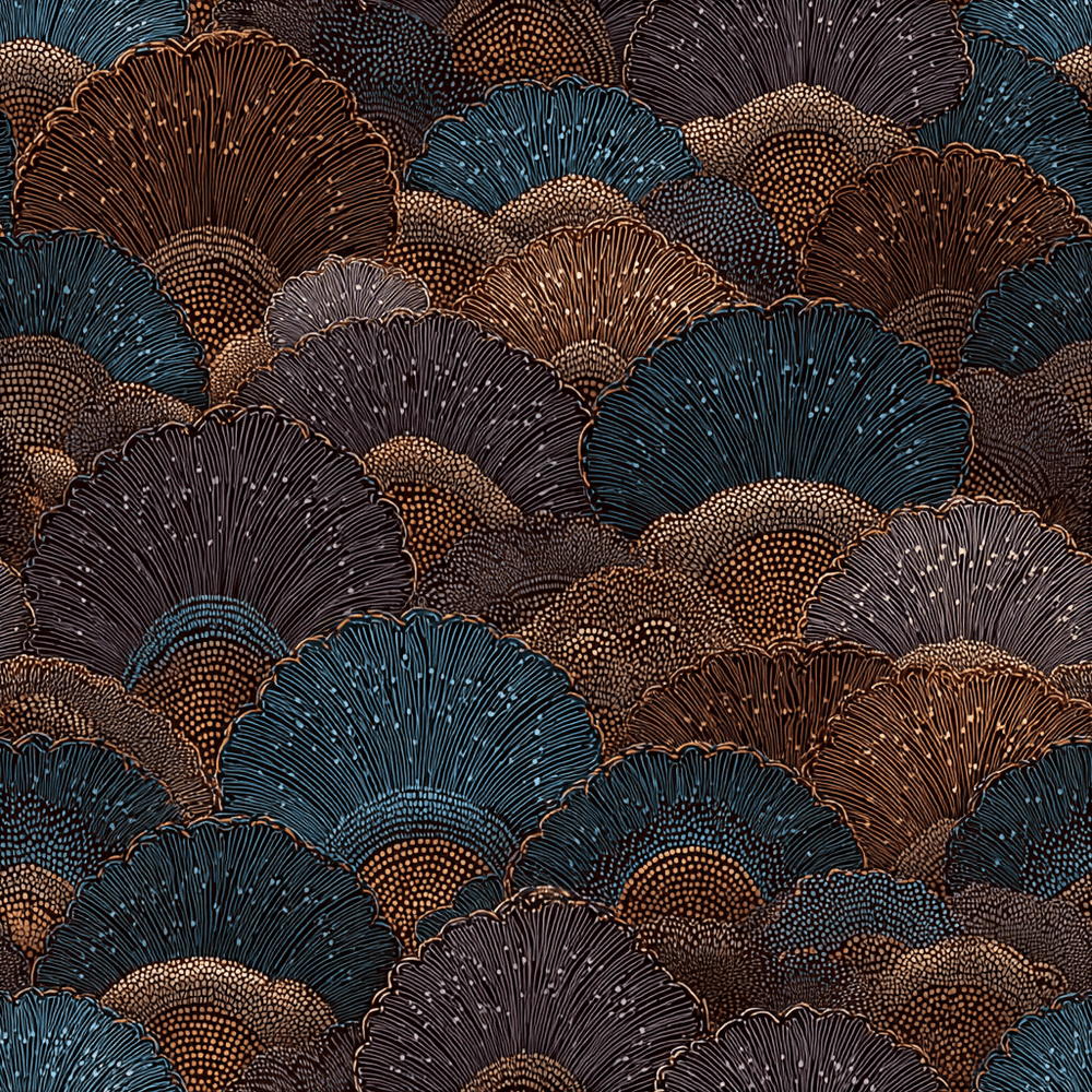 Scallop Mirage Wallpaper - Painted Paper