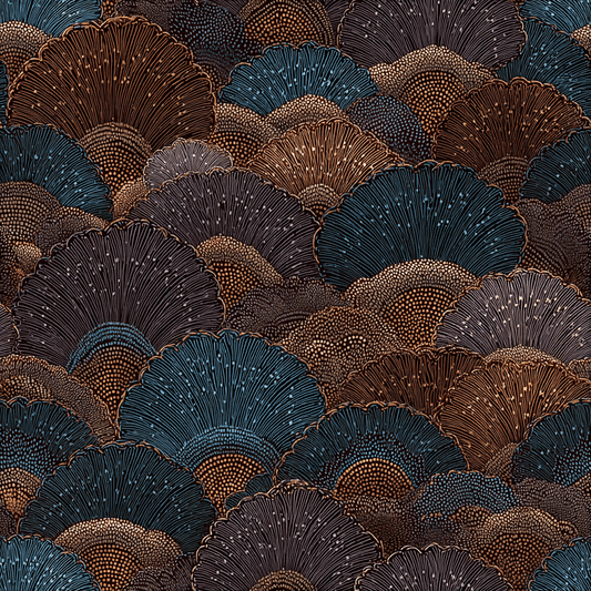 Scallop Mirage Wallpaper - Painted Paper