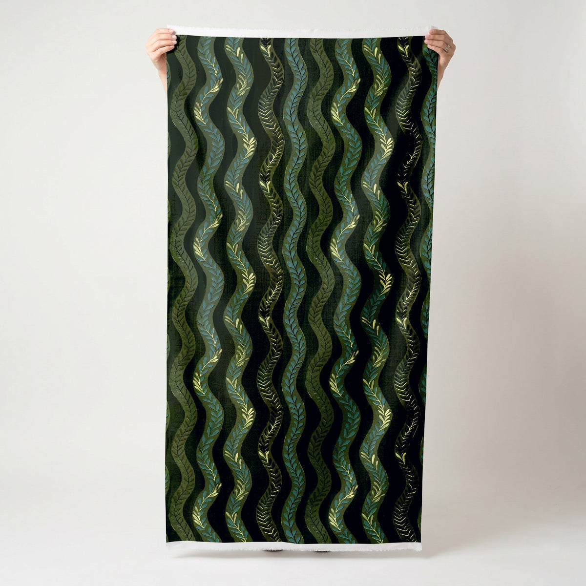 Sea Serpent Ikat - Fabric - Painted Paper