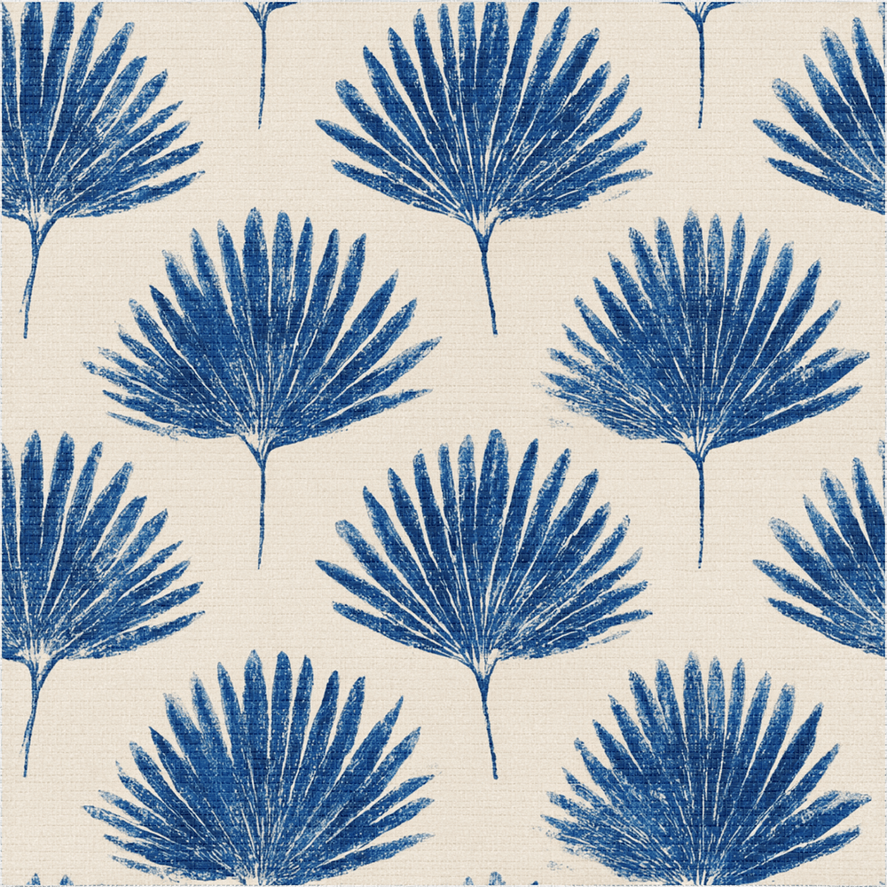 Seabreeze Palm Faux Grasscloth Wallpaper - Painted Paper