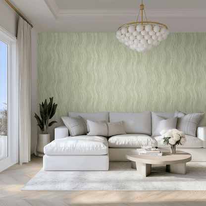 Seafoam Current Wallpaper - Painted Paper