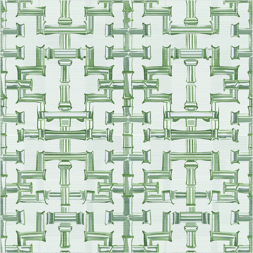 Seagrass Trellis Faux Grasscloth Wallpaper - Painted Paper