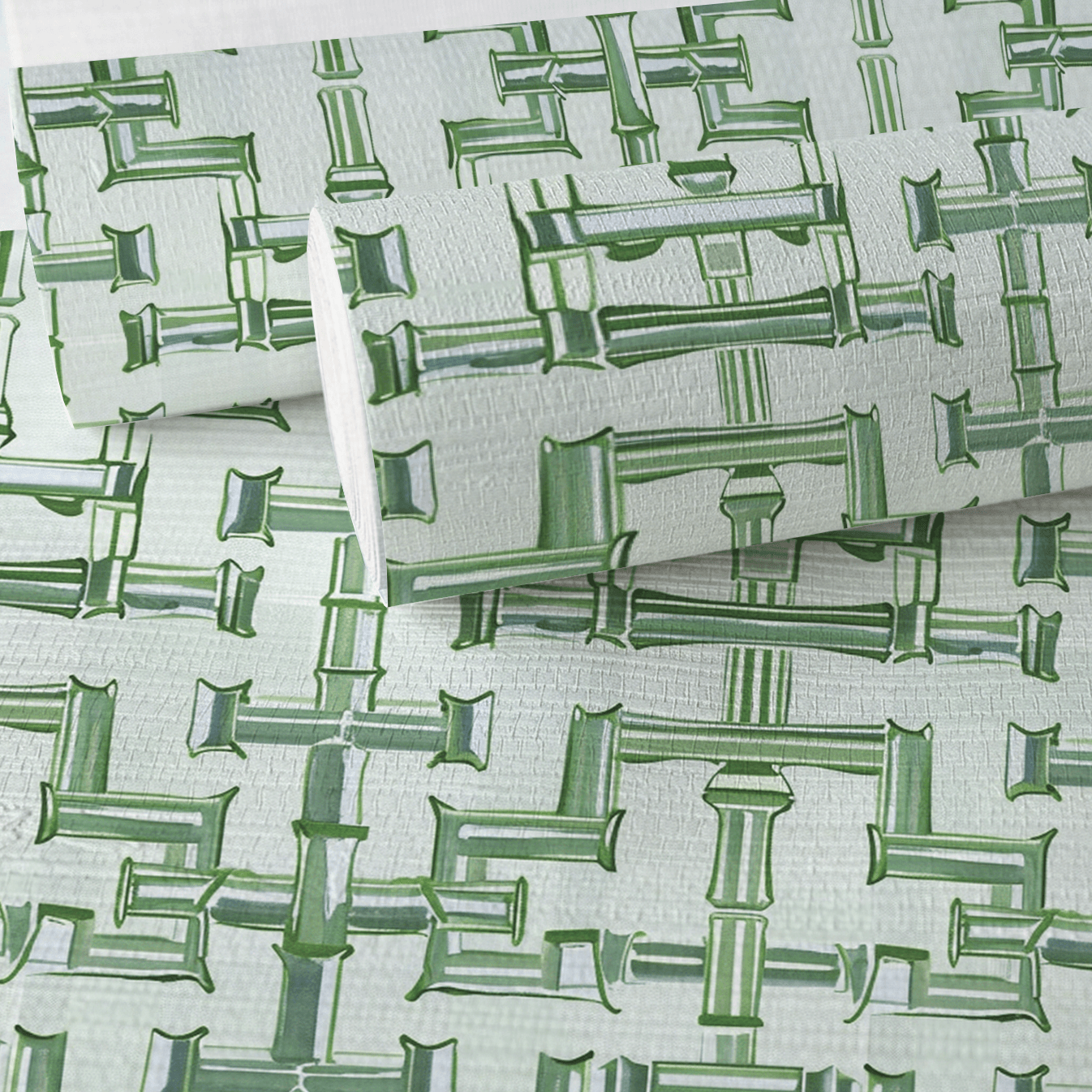 Seagrass Trellis Faux Grasscloth Wallpaper - Painted Paper