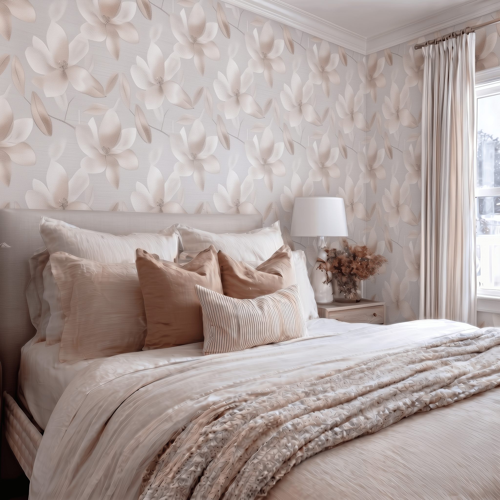 Selene Faux Grasscloth Wallpaper - Painted Paper