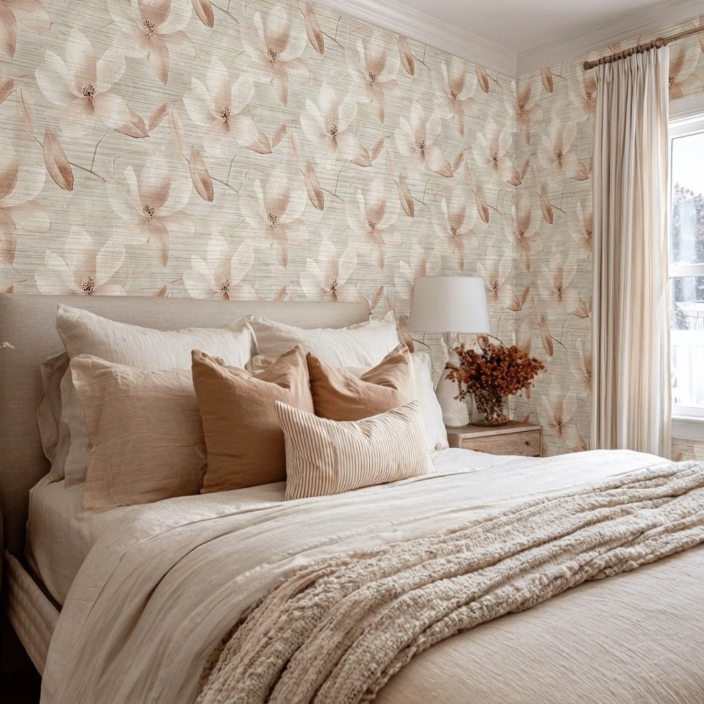 Selene Faux Grasscloth Wallpaper - Painted Paper
