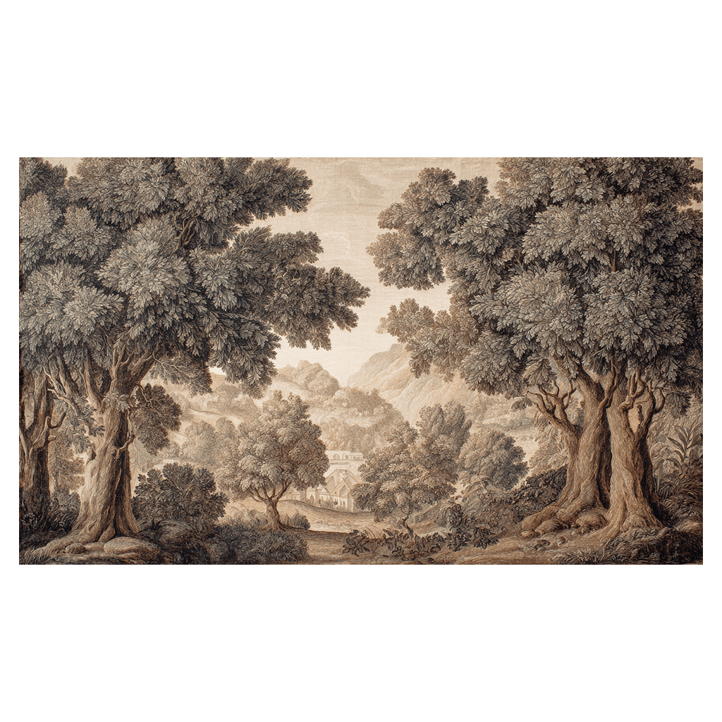 Sepia Grove Study - Tapestry - Painted Paper