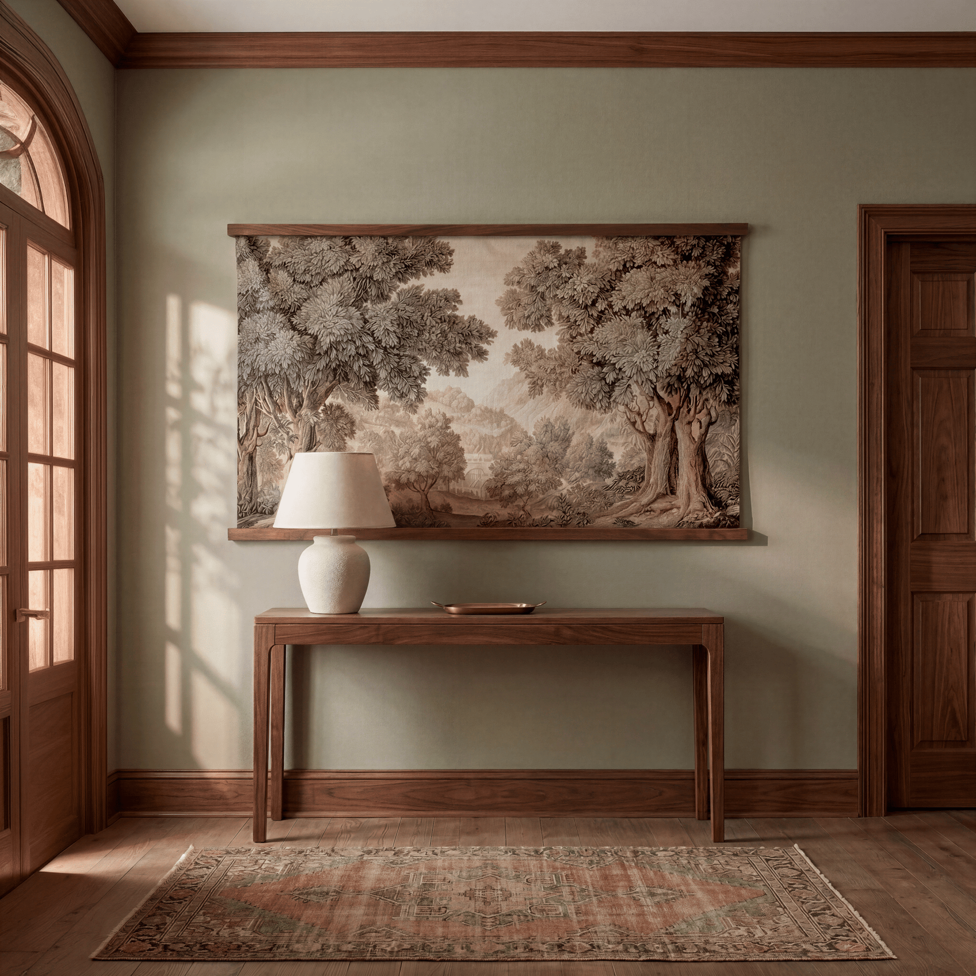 Sepia Grove Study - Tapestry - Painted Paper