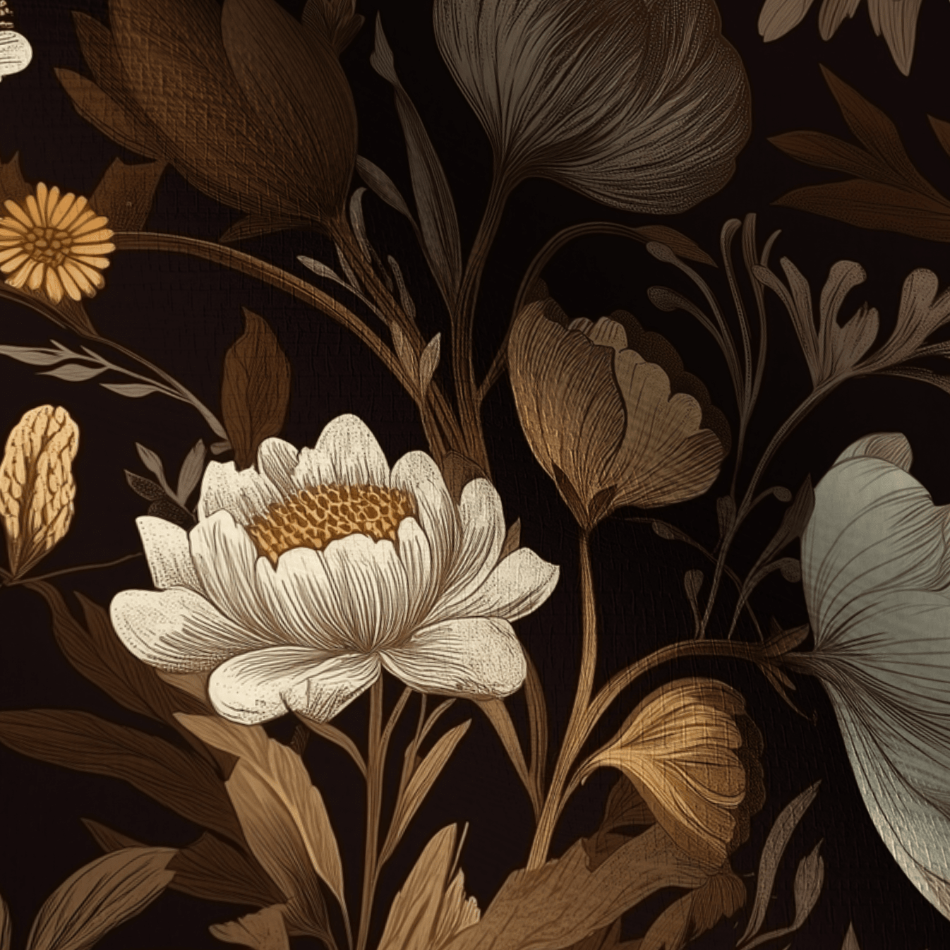 Sepia Sonata Faux Grasscloth Wallpaper - Painted Paper
