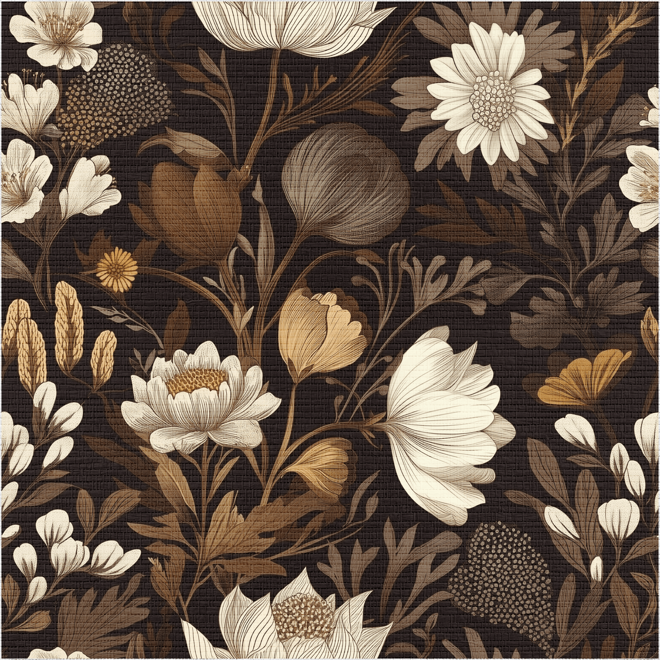 Sepia Sonata Faux Grasscloth Wallpaper - Painted Paper