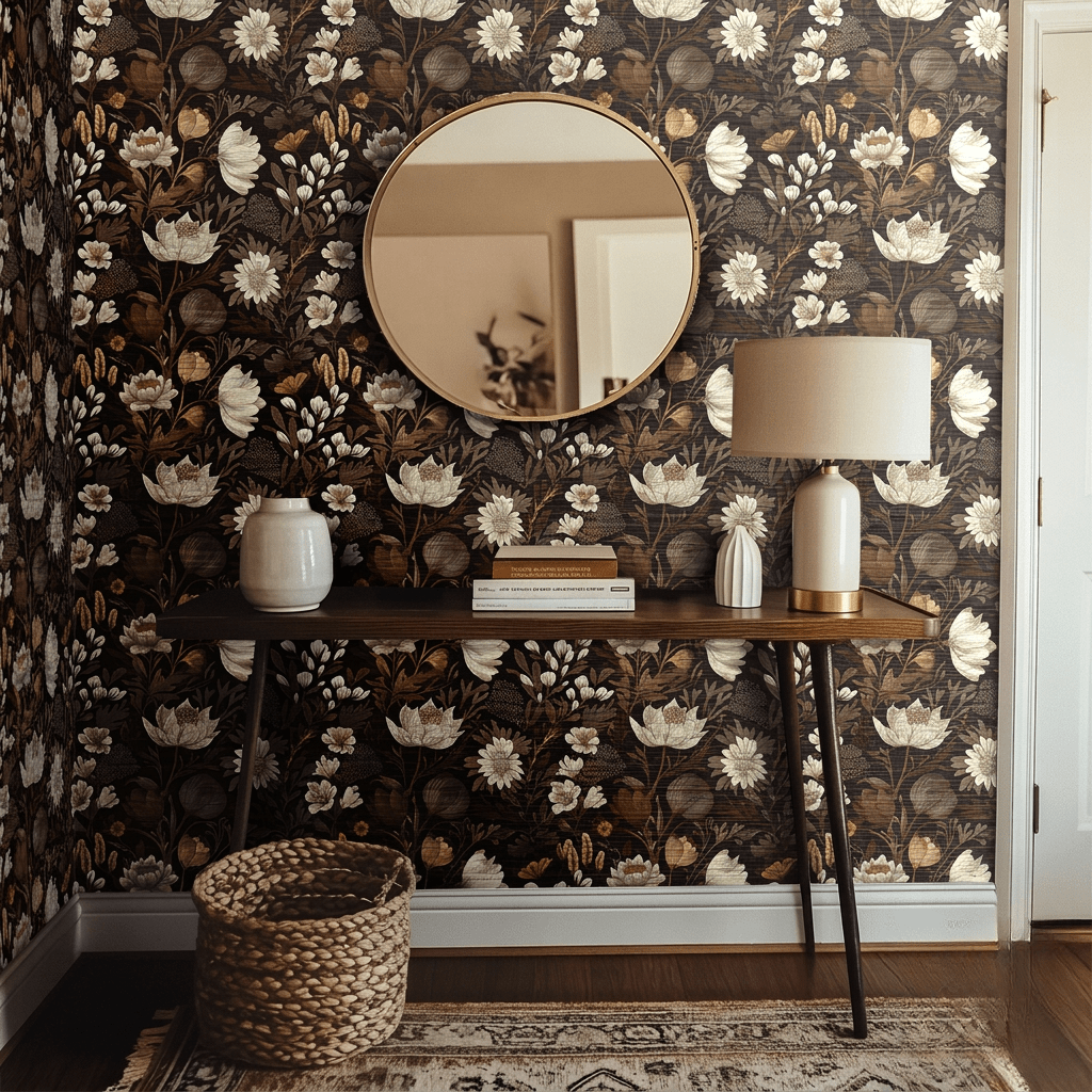 Sepia Sonata Faux Grasscloth Wallpaper - Painted Paper