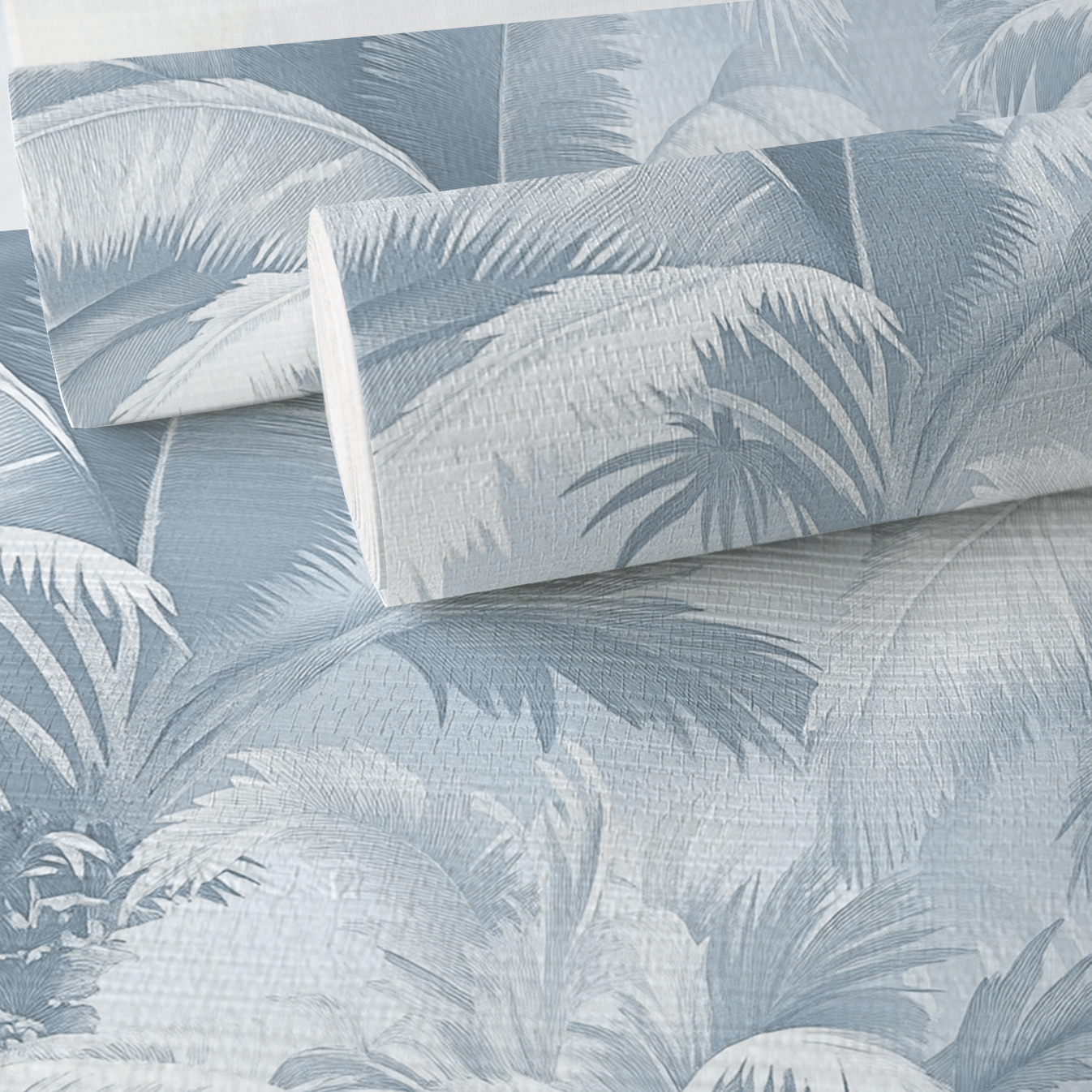 Serene Palm Faux Grasscloth Wallpaper - Painted Paper