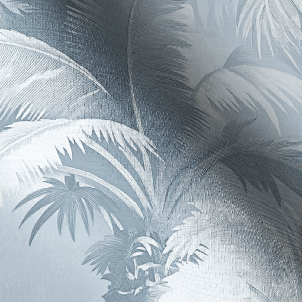 Serene Palm Faux Grasscloth Wallpaper - Painted Paper