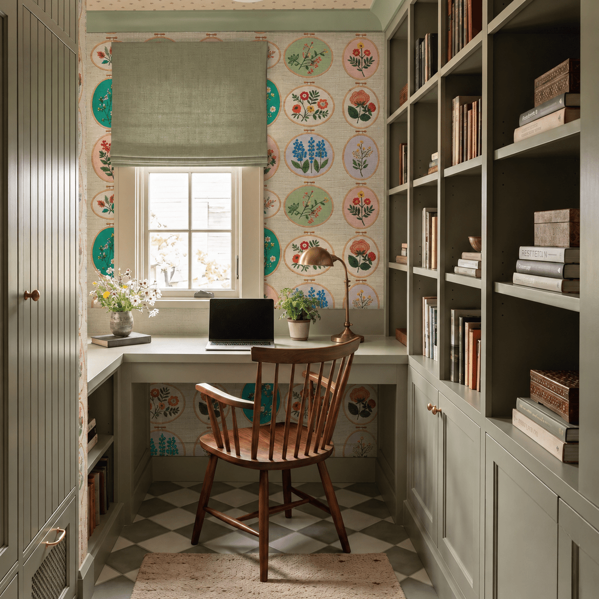 Sew Lovely Faux Grasscloth Wallpaper - Painted Paper