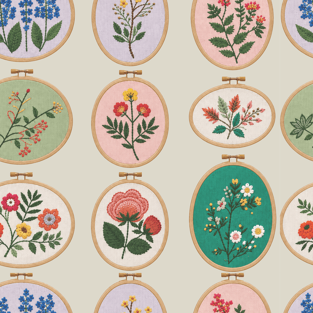 Sew Lovely Wallpaper - Painted Paper