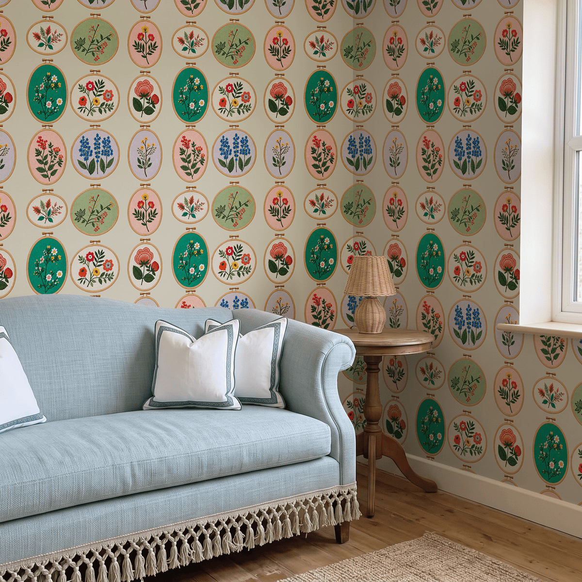 Sew Lovely Wallpaper - Painted Paper