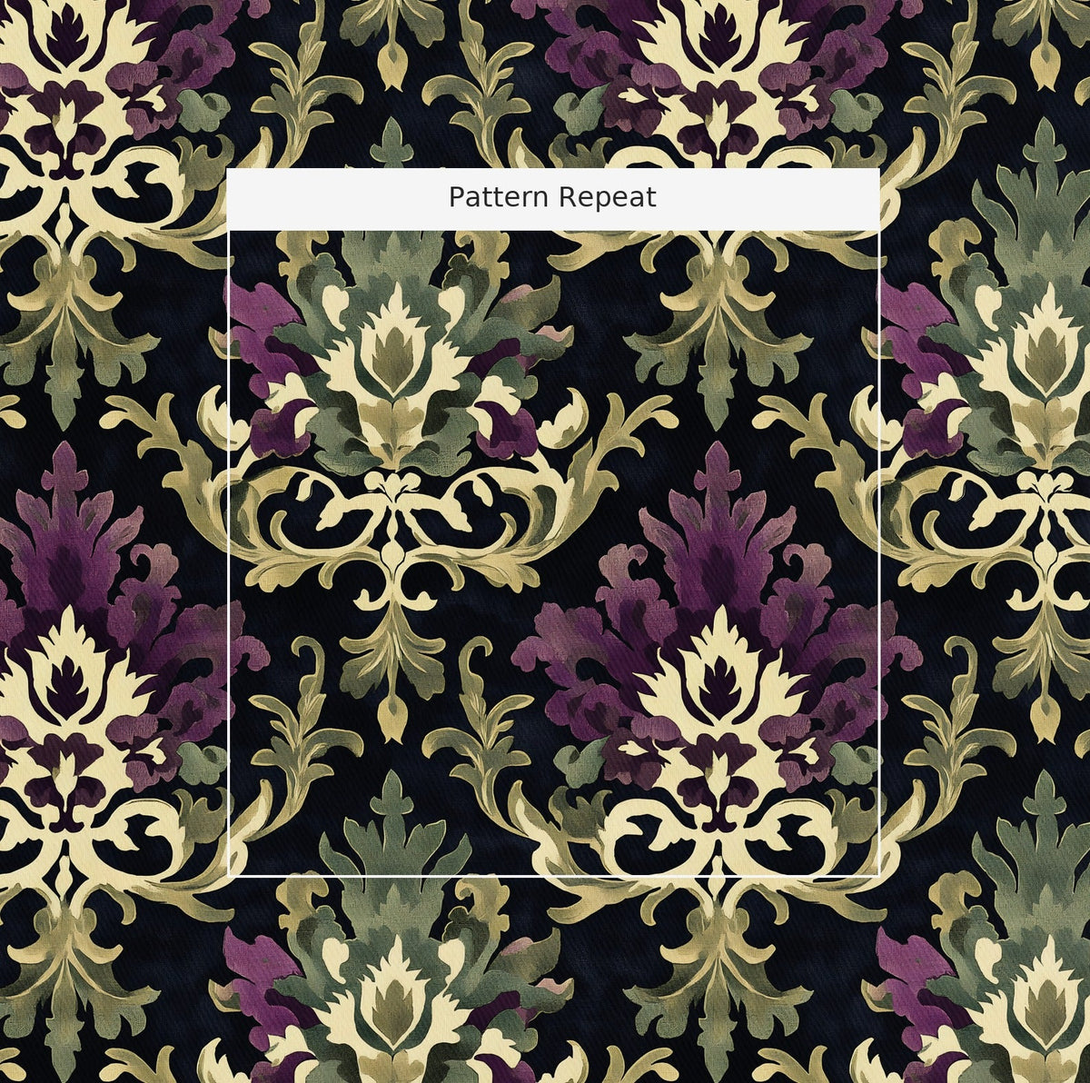 Shadow Damask - Fabric - Painted Paper