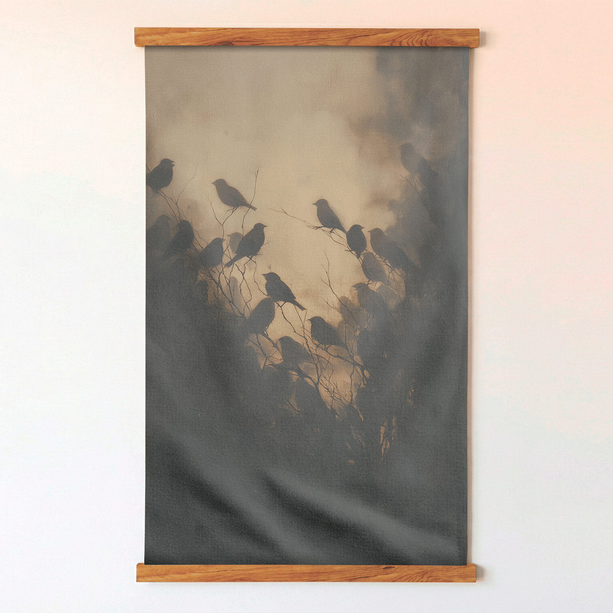 Shadow Gathering - Tapestry - Painted Paper
