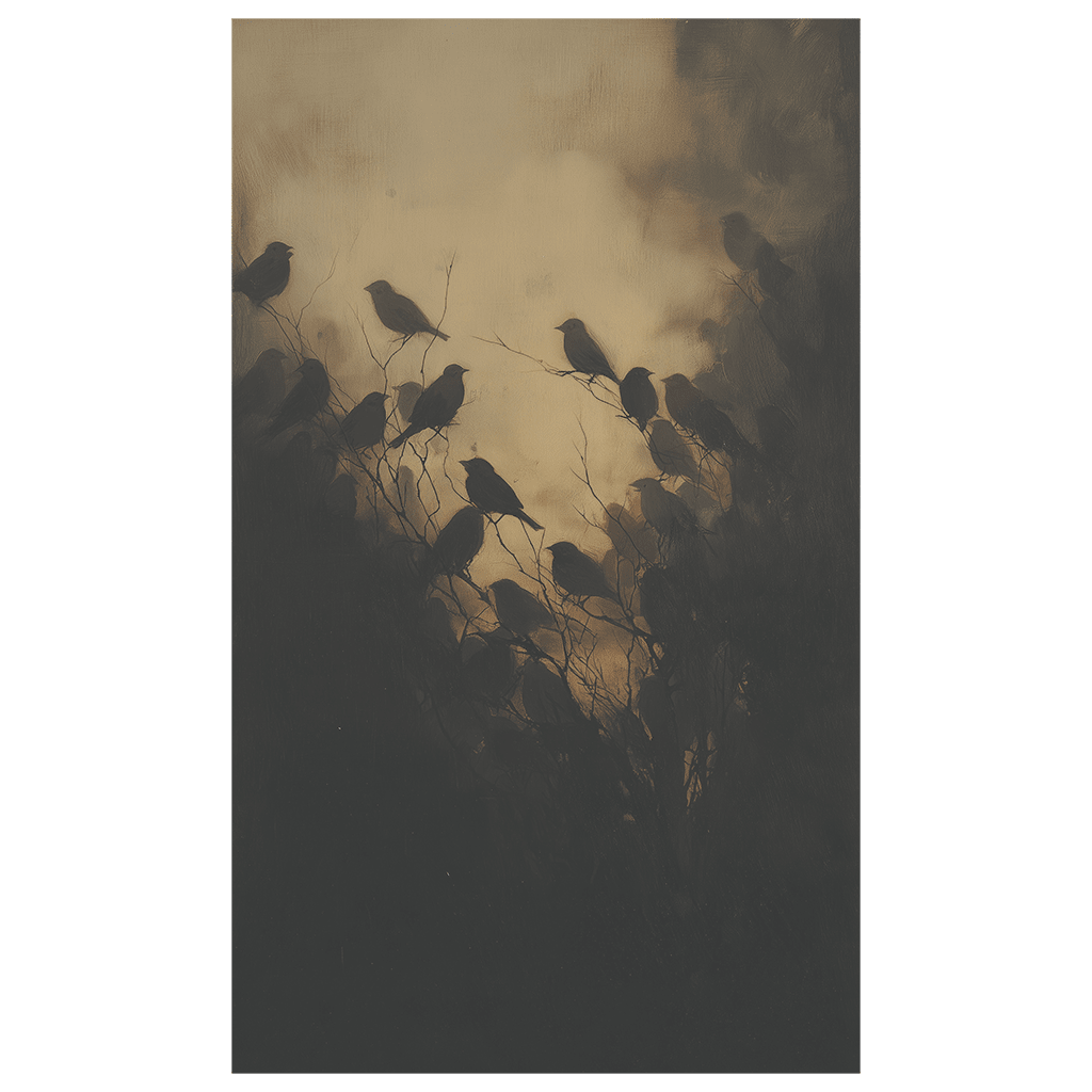 Shadow Gathering - Tapestry - Painted Paper