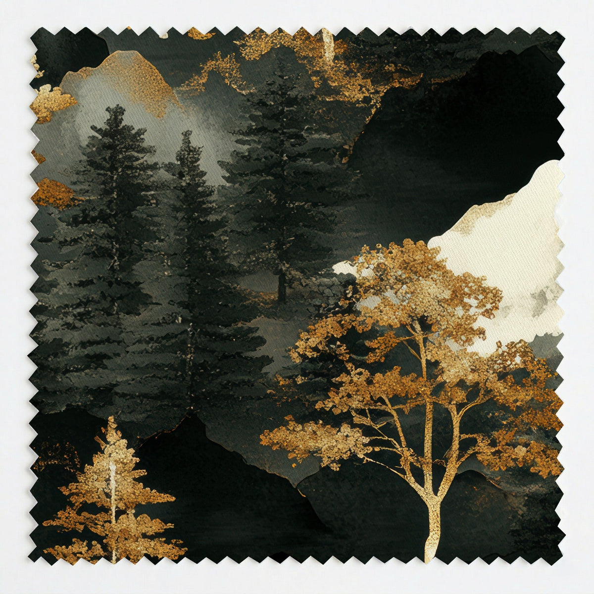 Shadow Pine - Fabric - Painted Paper