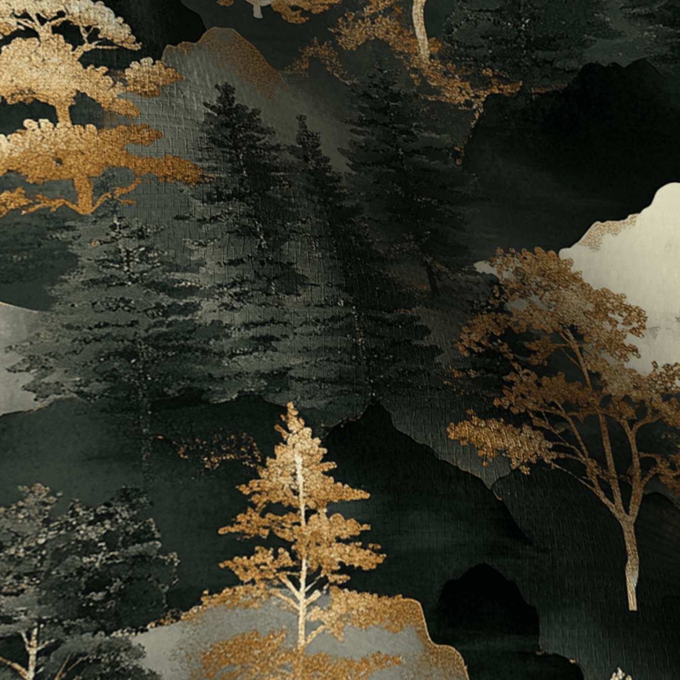 Shadow Pine Faux Grasscloth Wallpaper - Painted Paper