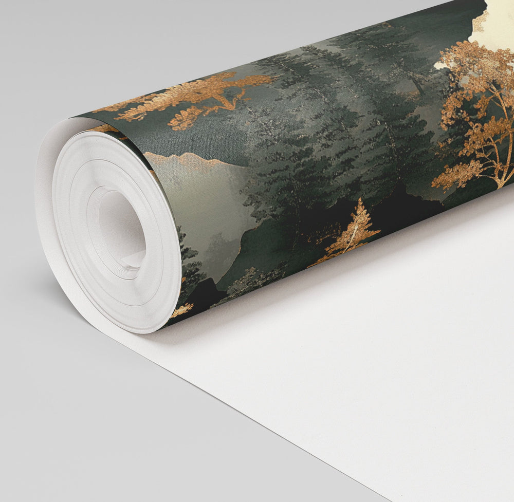 Shadow Pine Wallpaper - Painted Paper