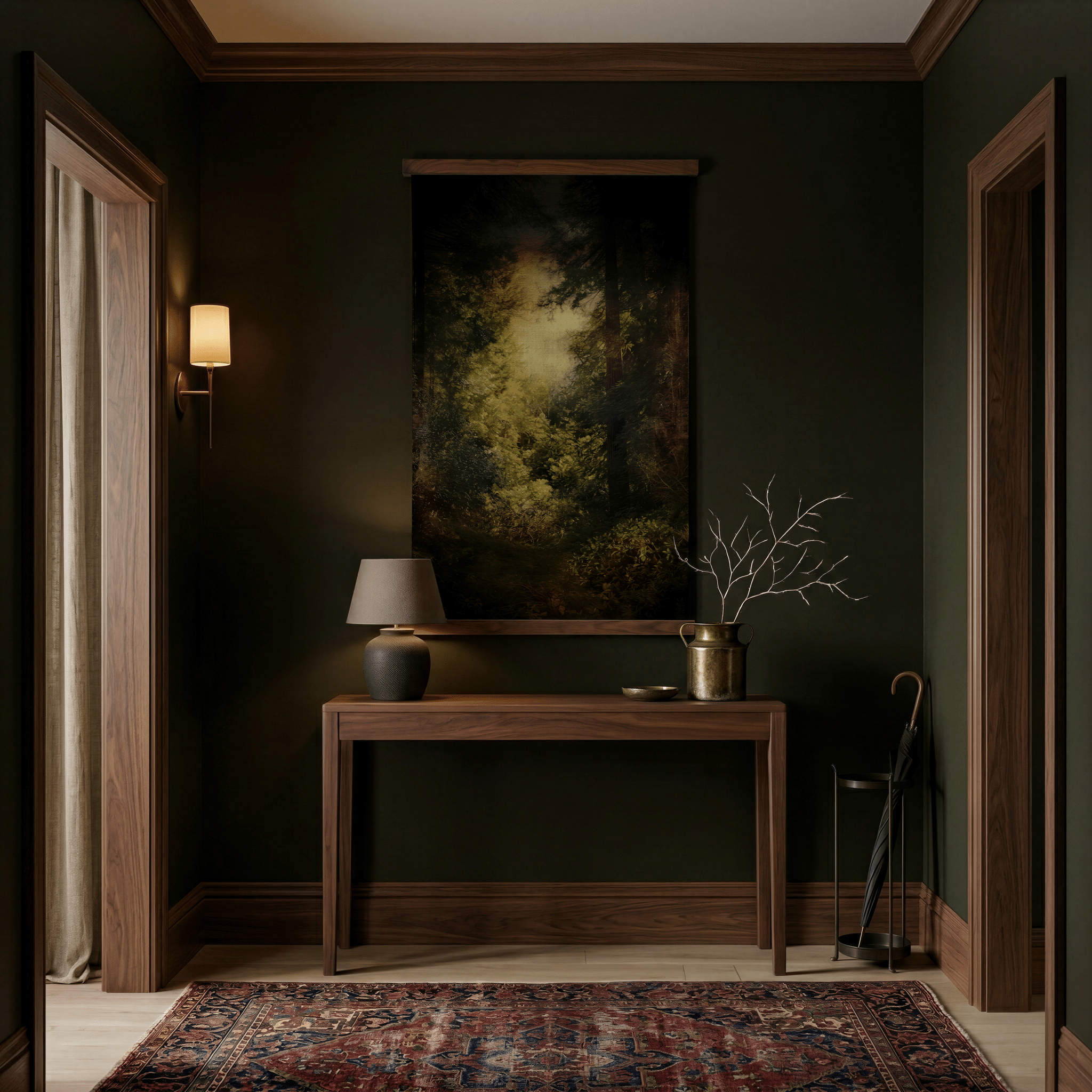 Shadowed Forest - Tapestry - Painted Paper