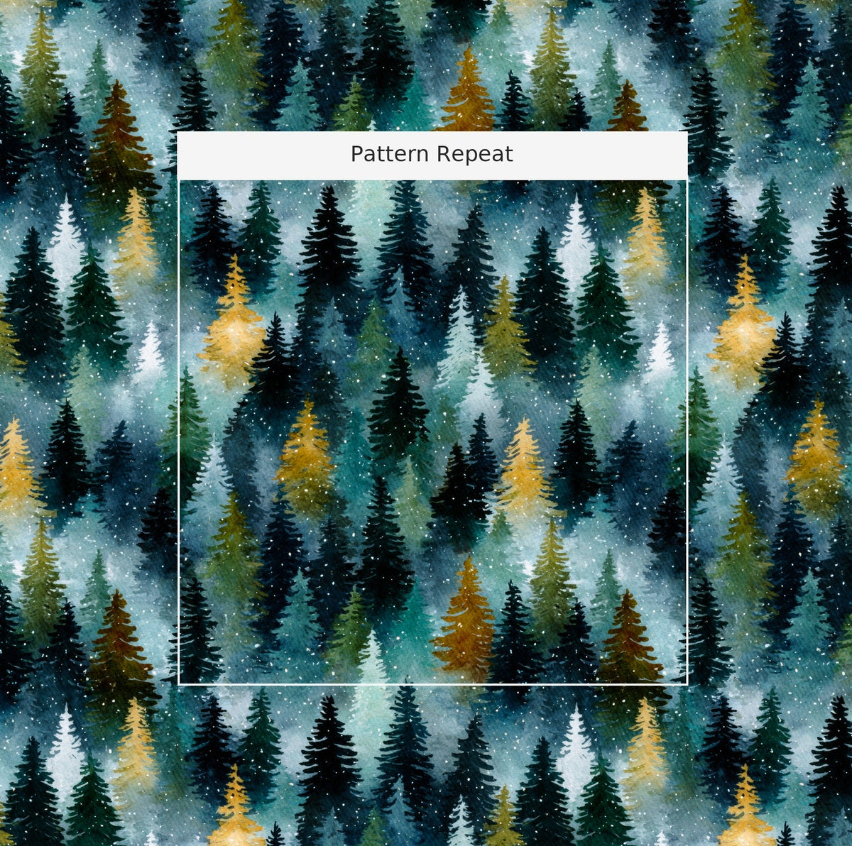 Shadowed Spruce - Fabric - Painted Paper