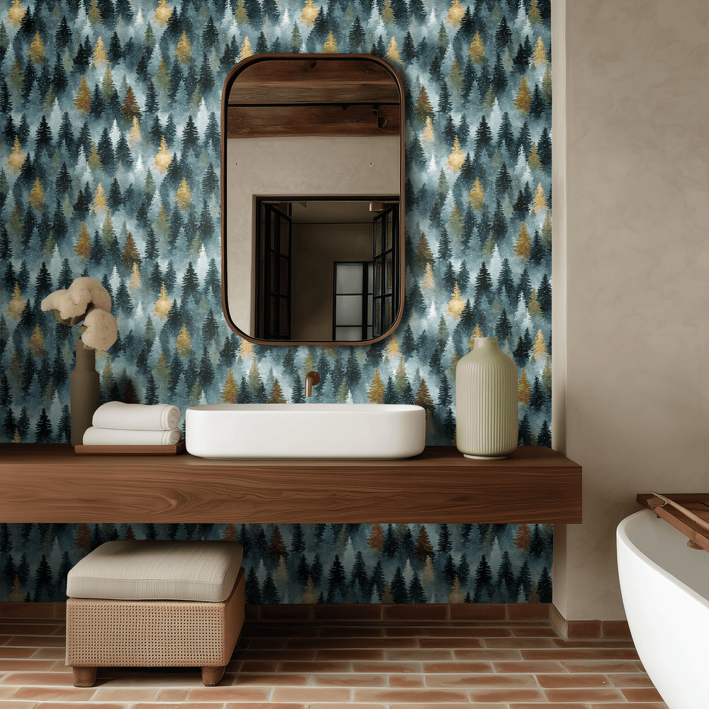 Shadowed Spruce Wallpaper - Painted Paper