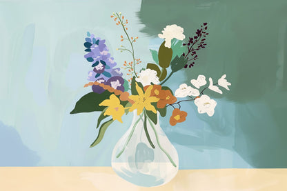 Shea Still Life Canvas Print - Painted Paper