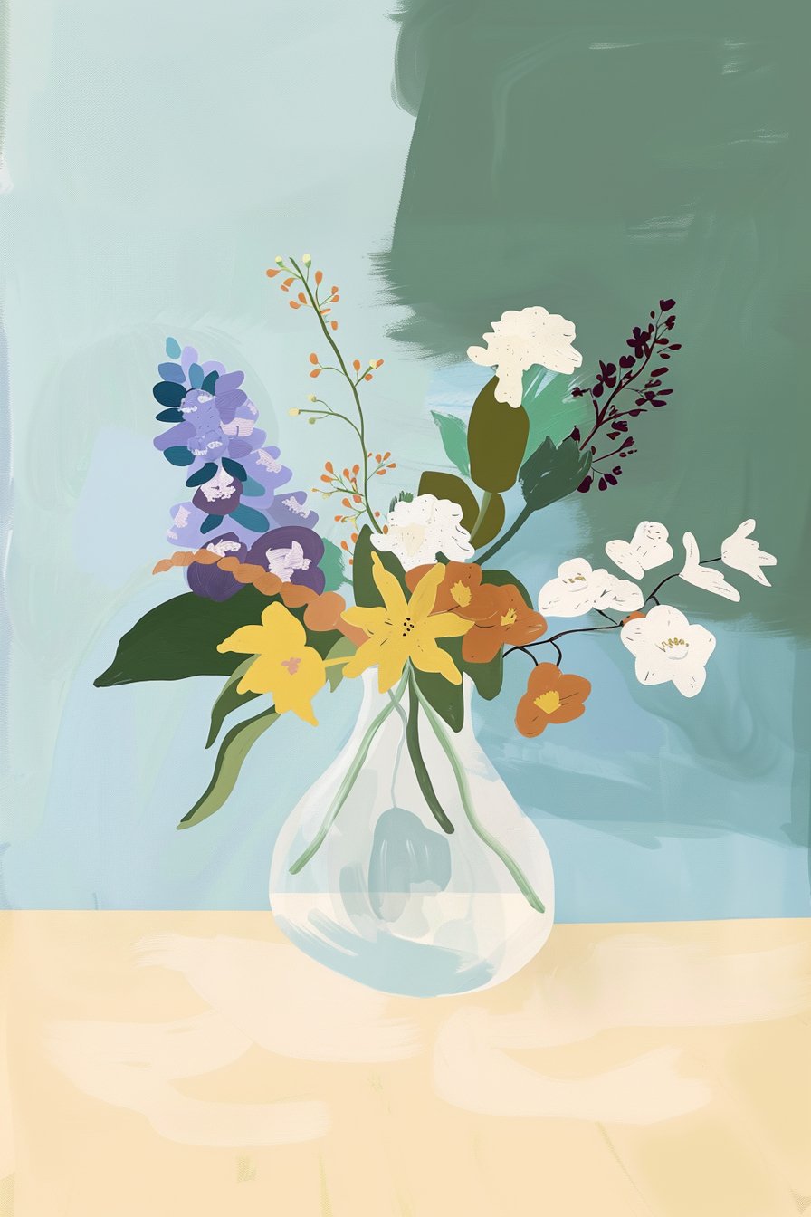 Shea Still Life Canvas Print - Painted Paper