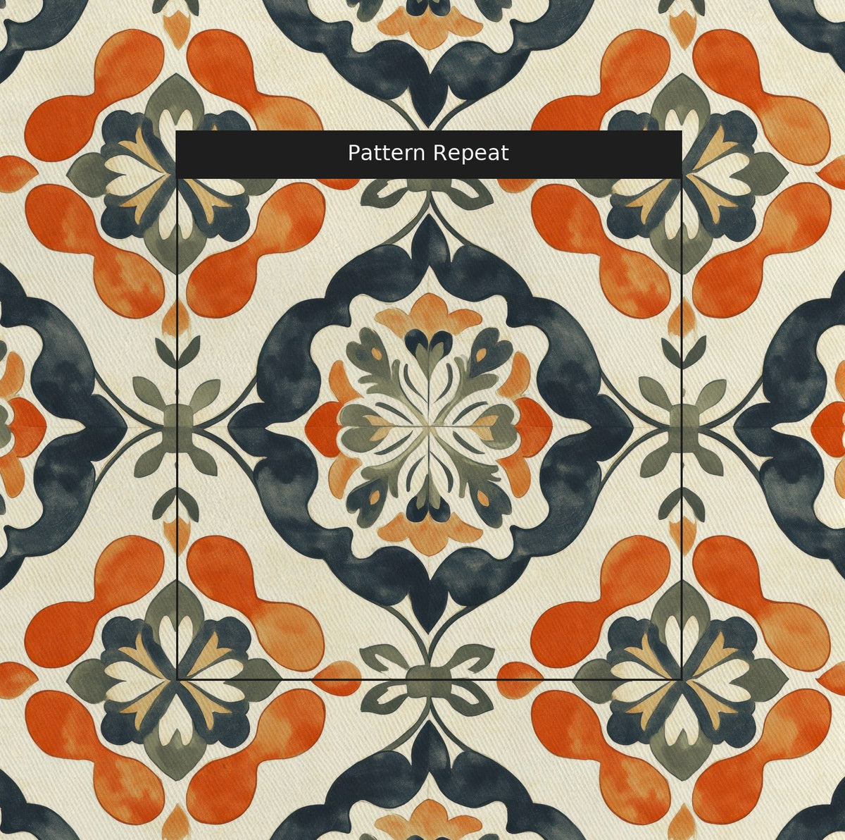 Sienna Crest - Fabric - Painted Paper