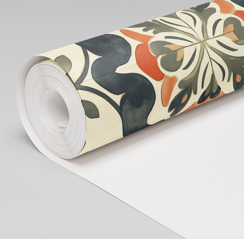 Sienna Crest Wallpaper - Painted Paper