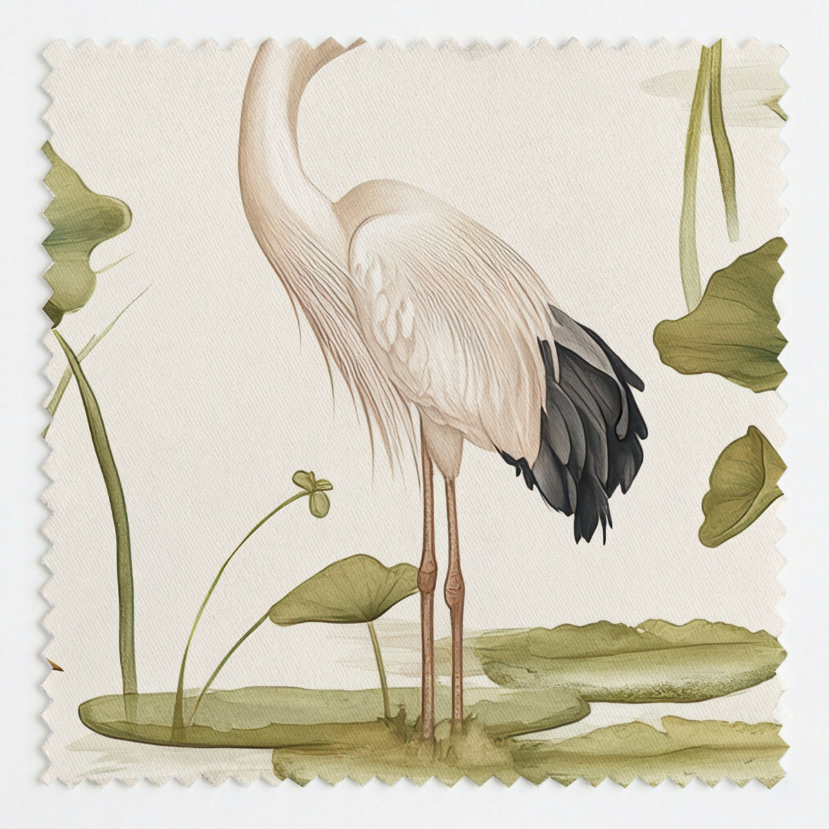Silent Lilypond - Fabric - Painted Paper